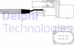 Delphi ES11022-12B1 - Ламбда-сонда vvparts.bg