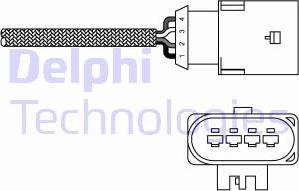 Delphi ES20303-12B1 - Ламбда-сонда vvparts.bg