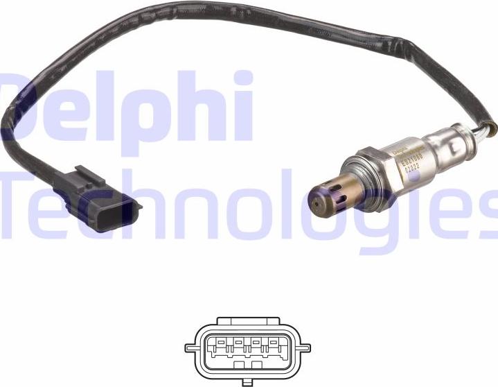 Delphi ES21060-12B1 - Ламбда-сонда vvparts.bg