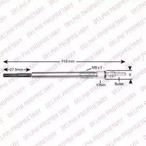 Delphi HDS424 - Подгревна свещ vvparts.bg