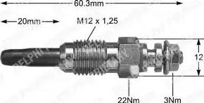 Delphi HDS343 - Подгревна свещ vvparts.bg