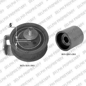 Delphi KDB404 - Комплект ангренажен ремък vvparts.bg