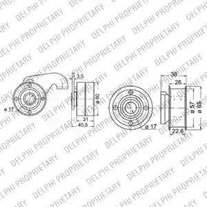 Delphi KDB145 - Комплект ангренажен ремък vvparts.bg