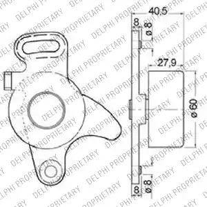 Delphi KDB133 - Комплект ангренажен ремък vvparts.bg