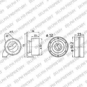 Delphi KDB245 - Комплект ангренажен ремък vvparts.bg