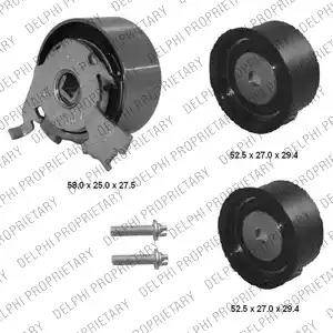 Delphi KDB257 - Комплект ангренажен ремък vvparts.bg