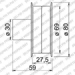 Delphi KDB213 - Комплект ангренажен ремък vvparts.bg