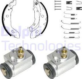 Delphi KP984 - Комплект спирачна челюст vvparts.bg