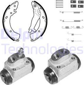 Delphi KP1107 - Комплект спирачна челюст vvparts.bg