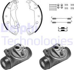 Delphi KP1117 - Комплект спирачна челюст vvparts.bg