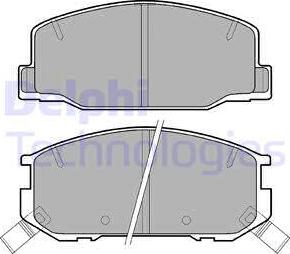 Delphi LP942 - Комплект спирачно феродо, дискови спирачки vvparts.bg