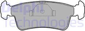 Delphi LP969 - Комплект спирачно феродо, дискови спирачки vvparts.bg