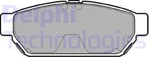 Delphi LP968 - Комплект спирачно феродо, дискови спирачки vvparts.bg