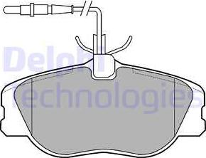 Delphi LP909 - Комплект спирачно феродо, дискови спирачки vvparts.bg