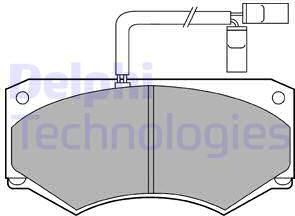 Delphi LP903 - Комплект спирачно феродо, дискови спирачки vvparts.bg