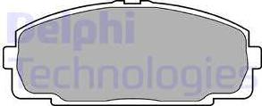 Delphi LP989-18B1 - Комплект спирачно феродо, дискови спирачки vvparts.bg