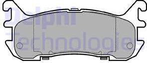 Delphi LP932 - Комплект спирачно феродо, дискови спирачки vvparts.bg