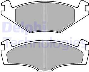 Delphi LP979 - Комплект спирачно феродо, дискови спирачки vvparts.bg