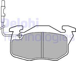 Delphi LP490 - Комплект спирачно феродо, дискови спирачки vvparts.bg