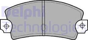 Delphi LP464 - Комплект спирачно феродо, дискови спирачки vvparts.bg