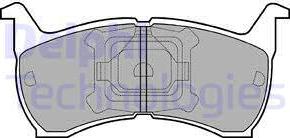 Delphi LP465 - Комплект спирачно феродо, дискови спирачки vvparts.bg