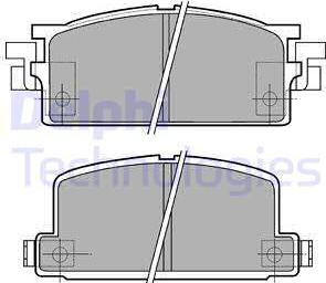 Delphi LP462 - Комплект спирачно феродо, дискови спирачки vvparts.bg