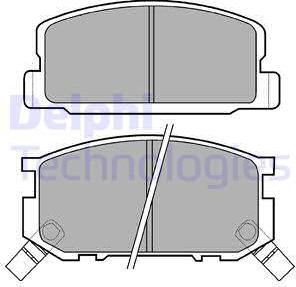 Delphi LP402 - Комплект спирачно феродо, дискови спирачки vvparts.bg