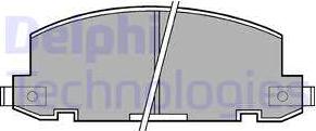 Delphi LP412 - Комплект спирачно феродо, дискови спирачки vvparts.bg