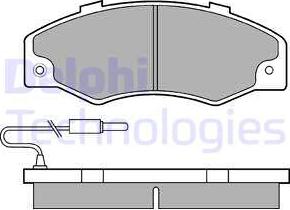 Delphi LP489 - Комплект спирачно феродо, дискови спирачки vvparts.bg