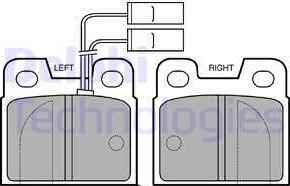 Delphi LP484 - Комплект спирачно феродо, дискови спирачки vvparts.bg