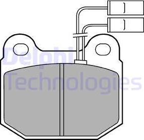 Delphi LP485 - Комплект спирачно феродо, дискови спирачки vvparts.bg