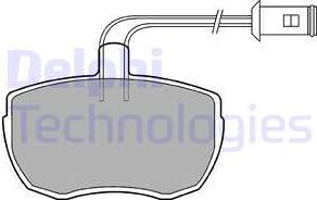 Delphi LP480 - Комплект спирачно феродо, дискови спирачки vvparts.bg