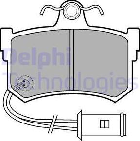 Delphi LP434 - Комплект спирачно феродо, дискови спирачки vvparts.bg