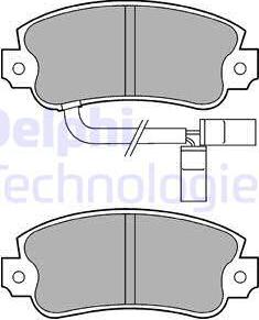 Delphi LP433 - Комплект спирачно феродо, дискови спирачки vvparts.bg