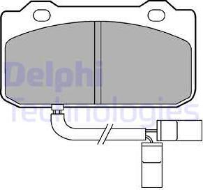 Delphi LP432 - Комплект спирачно феродо, дискови спирачки vvparts.bg