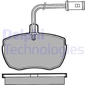 Delphi LP471 - Комплект спирачно феродо, дискови спирачки vvparts.bg