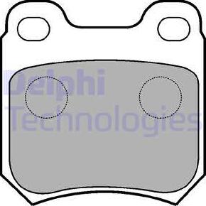 Delphi LP590 - Комплект спирачно феродо, дискови спирачки vvparts.bg