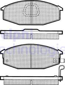 Delphi LP545 - Комплект спирачно феродо, дискови спирачки vvparts.bg