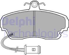 Delphi LP558 - Комплект спирачно феродо, дискови спирачки vvparts.bg