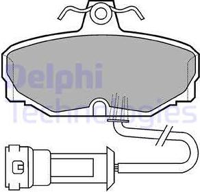 Delphi LP557 - Комплект спирачно феродо, дискови спирачки vvparts.bg