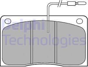 Delphi LP568 - Комплект спирачно феродо, дискови спирачки vvparts.bg