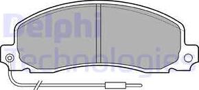 Delphi LP504 - Комплект спирачно феродо, дискови спирачки vvparts.bg