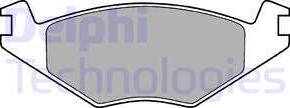 Delphi LP505 - Комплект спирачно феродо, дискови спирачки vvparts.bg