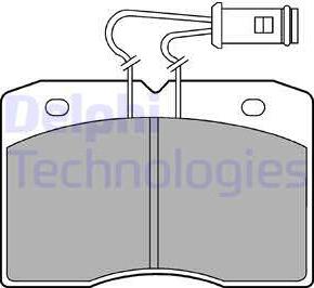 Delphi LP580 - Комплект спирачно феродо, дискови спирачки vvparts.bg