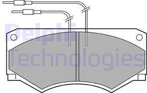 Delphi LP583 - Комплект спирачно феродо, дискови спирачки vvparts.bg