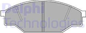 Delphi LP538 - Комплект спирачно феродо, дискови спирачки vvparts.bg
