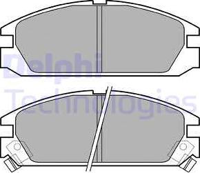 Delphi LP525 - Комплект спирачно феродо, дискови спирачки vvparts.bg