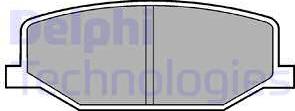Delphi LP527 - Комплект спирачно феродо, дискови спирачки vvparts.bg