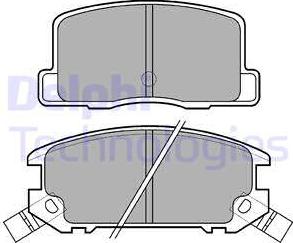 Delphi LP574 - Комплект спирачно феродо, дискови спирачки vvparts.bg