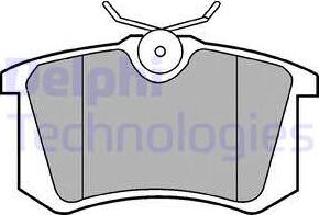 Delphi LP571 - Комплект спирачно феродо, дискови спирачки vvparts.bg